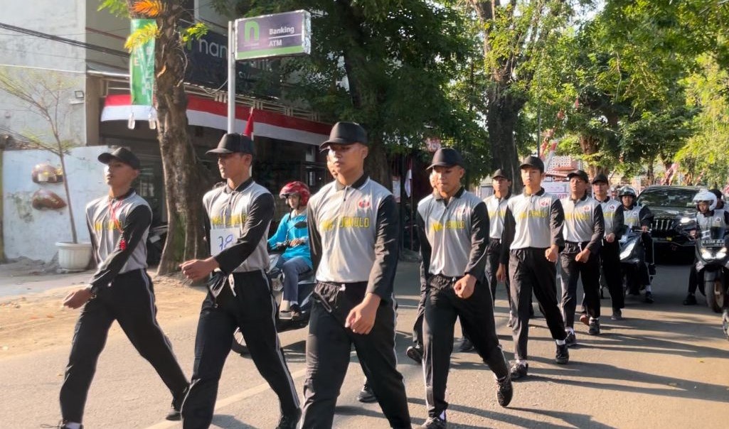 Gerak Jalan Siswa SMAN 1 Jekulo Meriahkan HUT RI ke-79